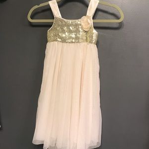 Gorgeous gold and cream girls dress